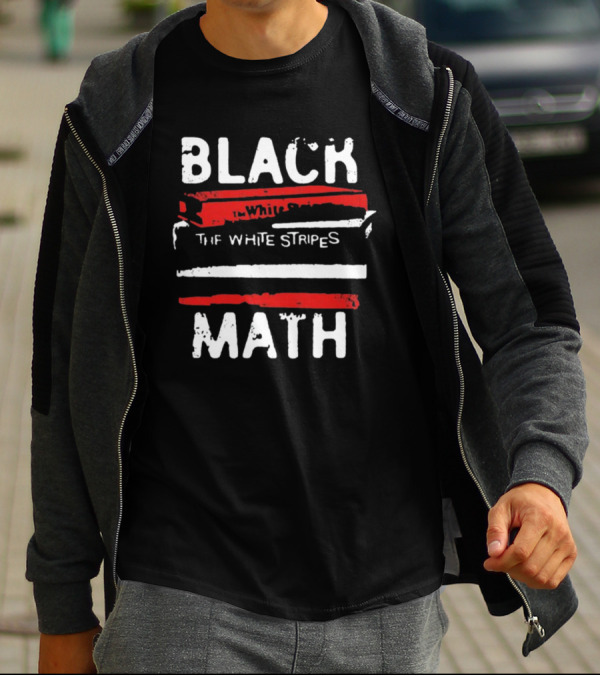 The White Stripes Black Math Distressed Red T-Shirt