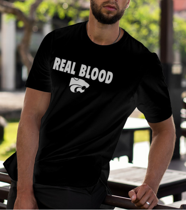 K-State Basketball Real Blood Wildcats T-Shirt