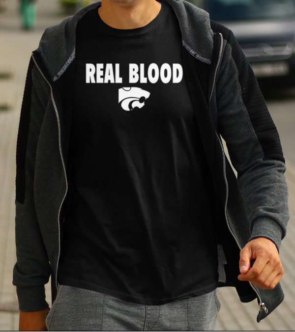 K-State Basketball Real Blood Wildcats T-Shirt