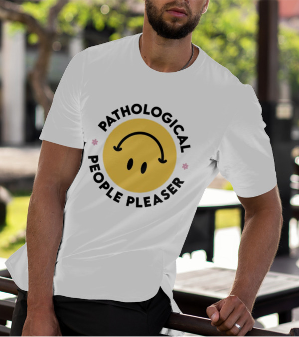Pathological People Pleaser Smiley Face With Inverted Smile T-Shirt