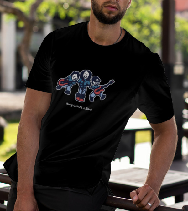 Young Culture Is Good Cartoon Band Characters T-Shirt