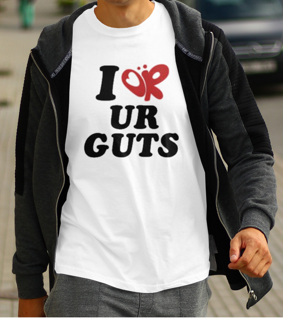 I Love Your Guts Text With Red Heart T-Shirt