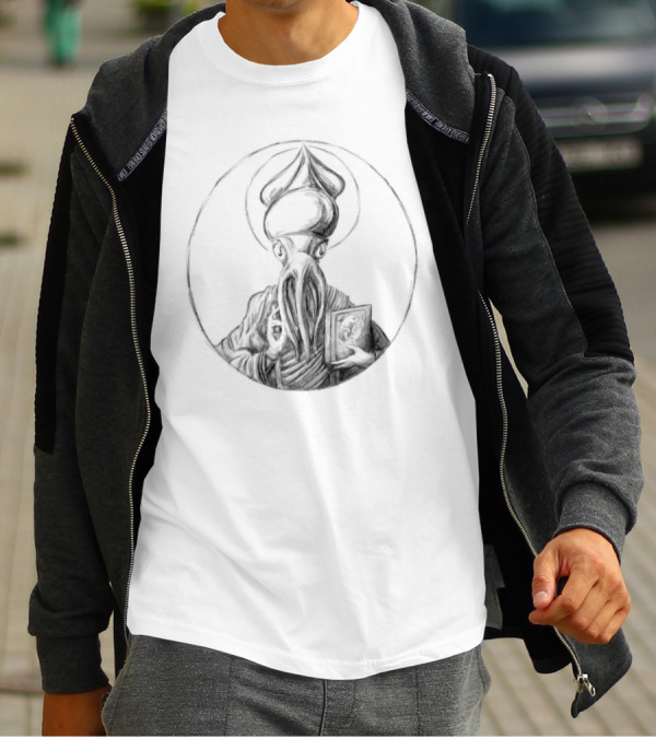 Squid Jesus Holy Icon Tentacle T-Shirt
