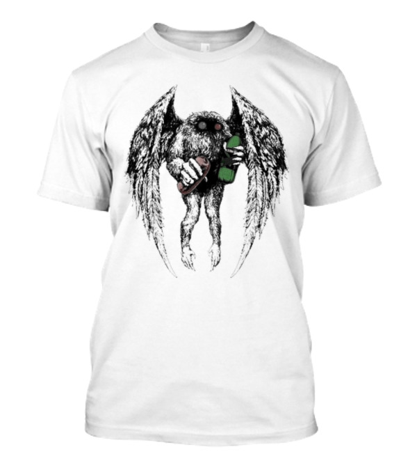 The Appalachian Guardian Llama Monster Holding Skateboard And Green Bottle T-Shirt