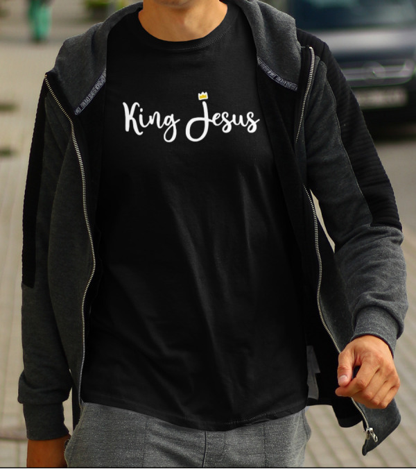 Nathaniel Buzolic King Jesus Black Shirt With Crown Detail T-Shirt