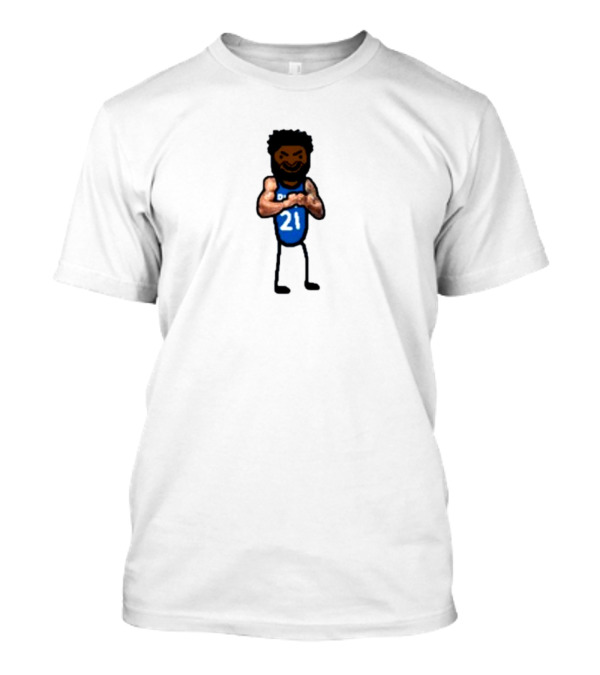 Joel Embeast Mode Cartoon 21 Blue Jersey T-Shirt