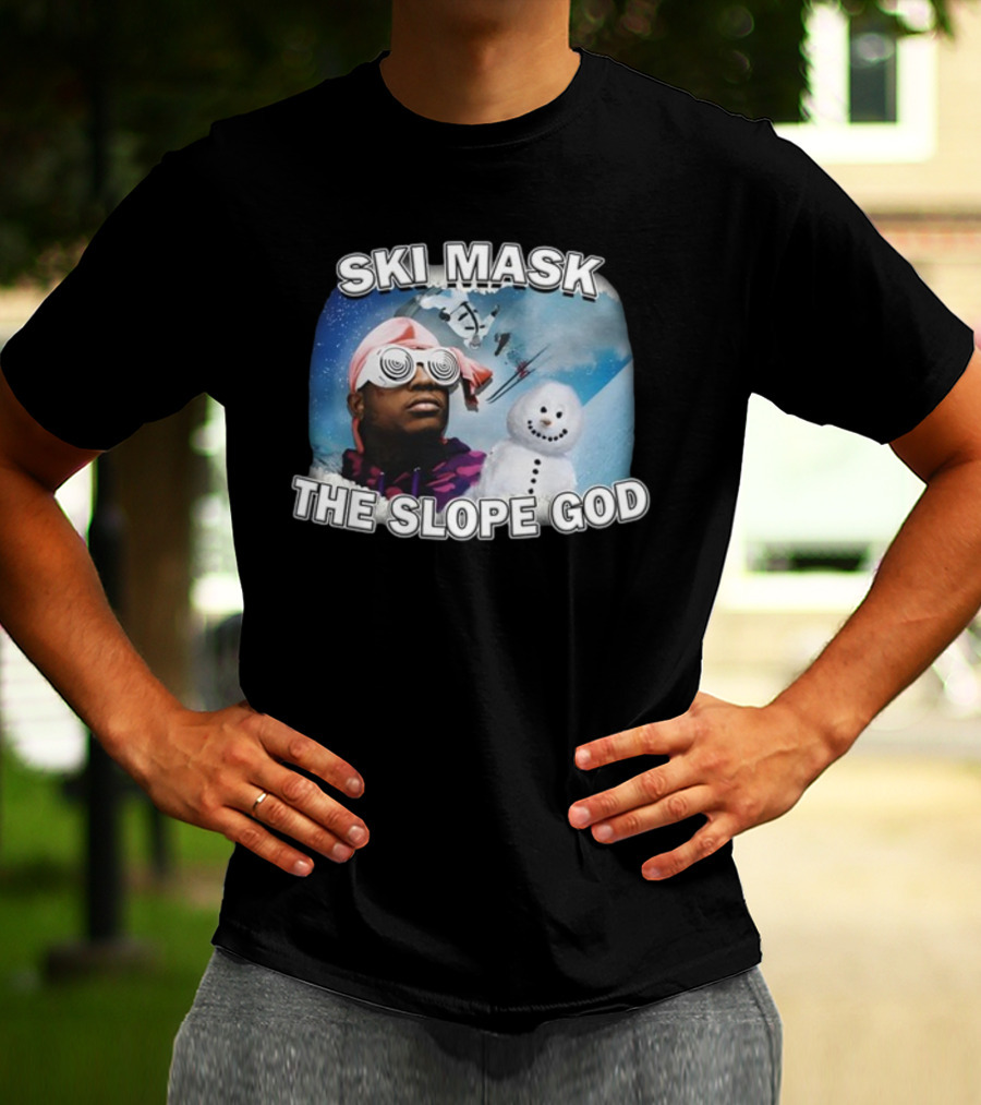 Ski Mask The Slope God Snow Adventure T-Shirt