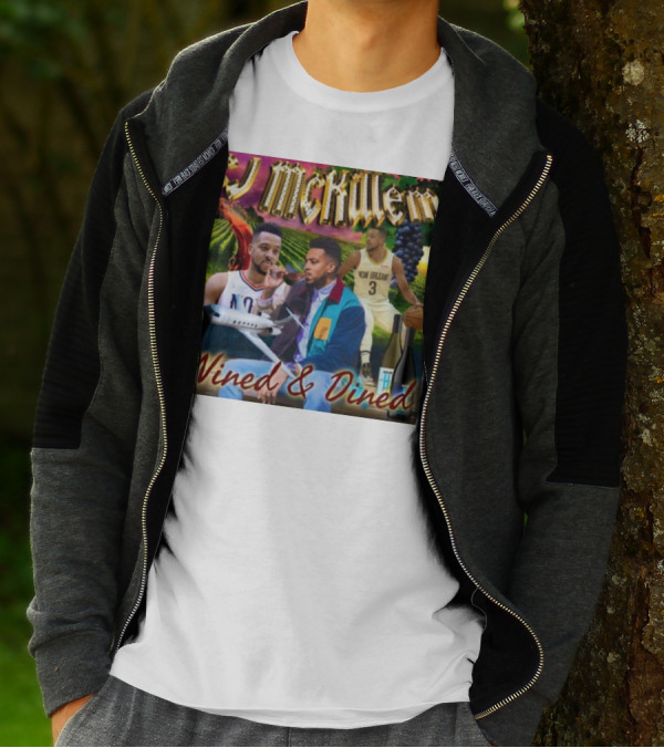 CJ McKillem New Orleans Basketball Wined And Dined With Vineyards And Wine T-Shirt