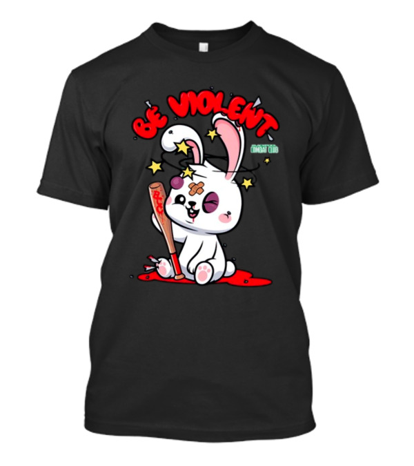Be Violent Combat Club Rabbit With Bat T-Shirt