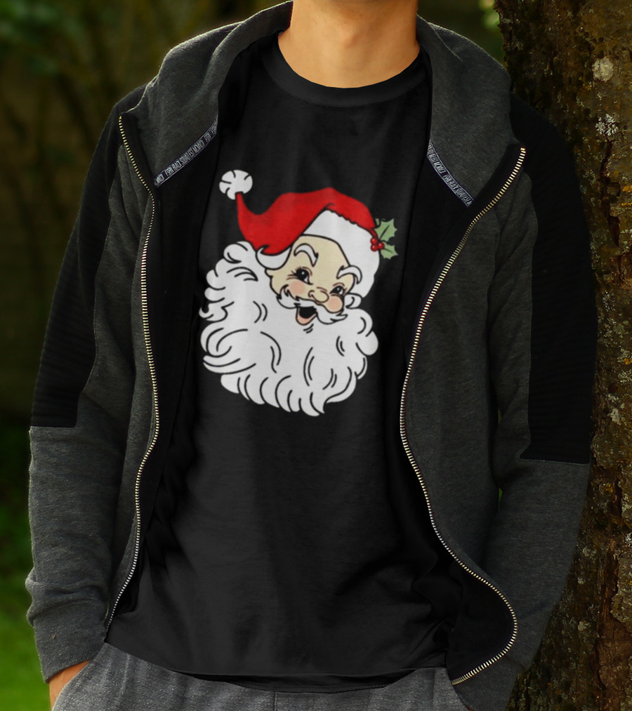 Retro Santa Christmas Holly Jolly Icon 3 4 T-Shirt