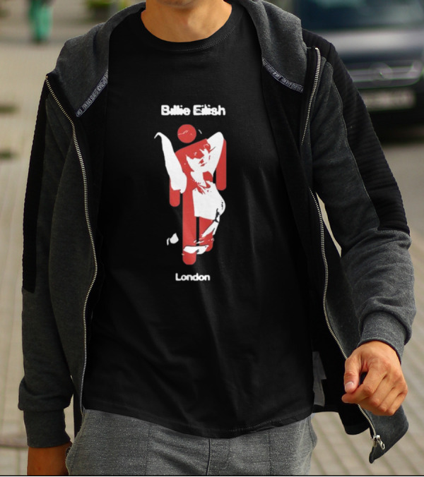 Billie Eilish Blohsh London Black Blohsh Red White T-Shirt