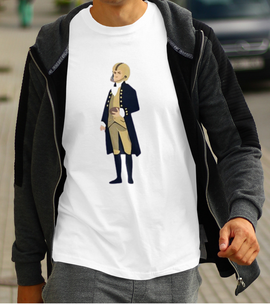 Father Of The Constitution Meets College Gameday In Historical Football Fusion T-Shirt
