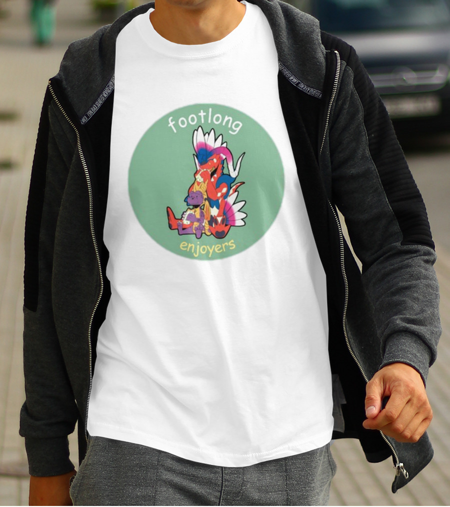 Footlong Enjoyers Fantasy Creatures With Colorful Wings T-Shirt