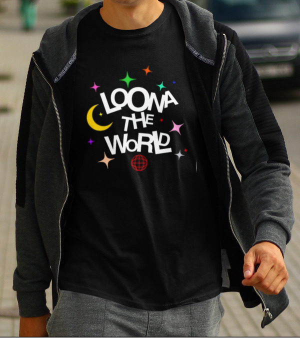 LOONA The World Stars Moon Globe T-Shirt