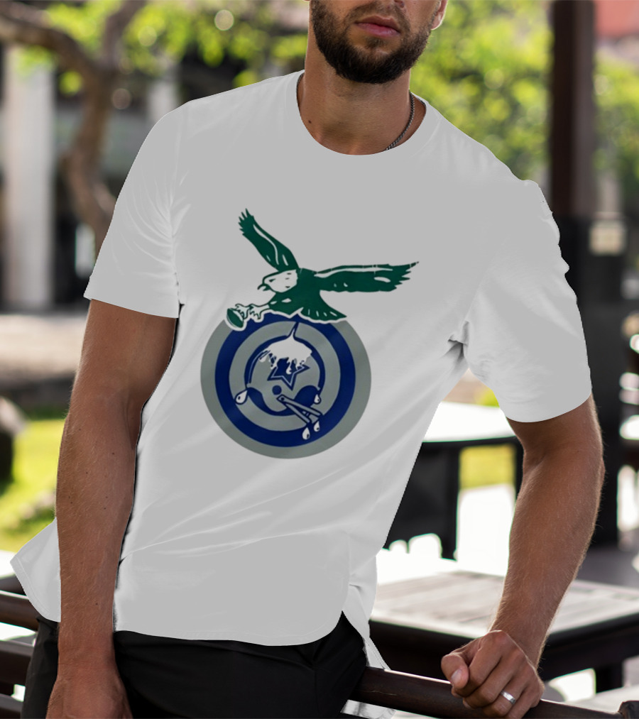 Philadelphia Eagles Bird Dropping Football On Dallas Cowboys Star T-Shirt