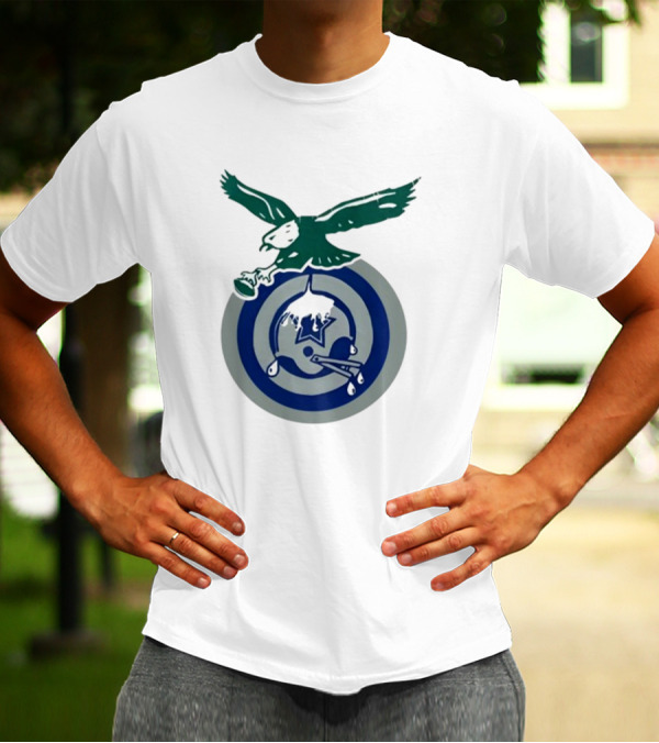 Philadelphia Eagles Bird Dropping Football On Dallas Cowboys Star T-Shirt