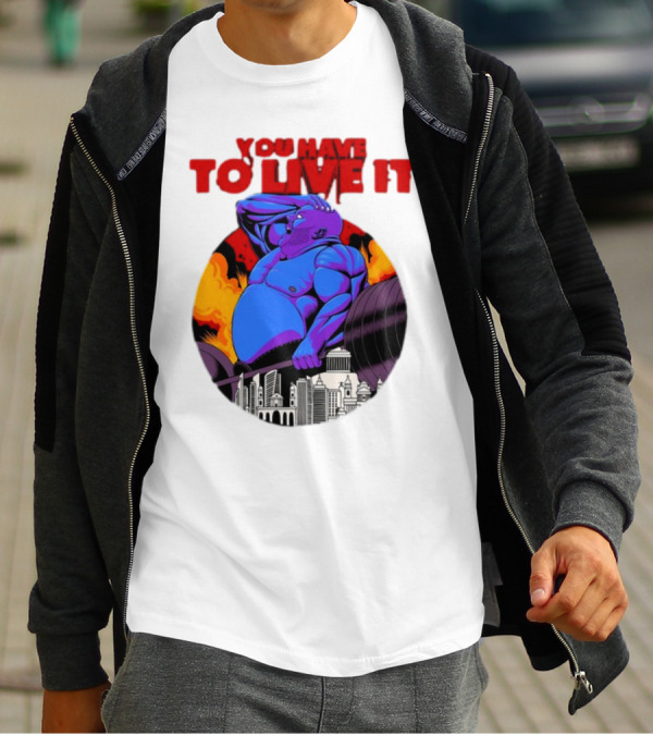 You Have To Live It Kyriakos Grizzly Bodybuilder Cityscape Powerlifting T-Shirt