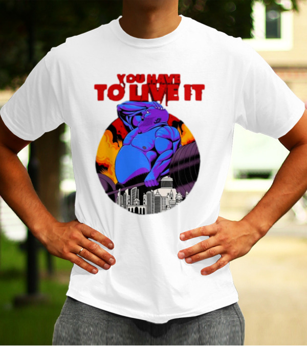 You Have To Live It Kyriakos Grizzly Bodybuilder Cityscape Powerlifting T-Shirt