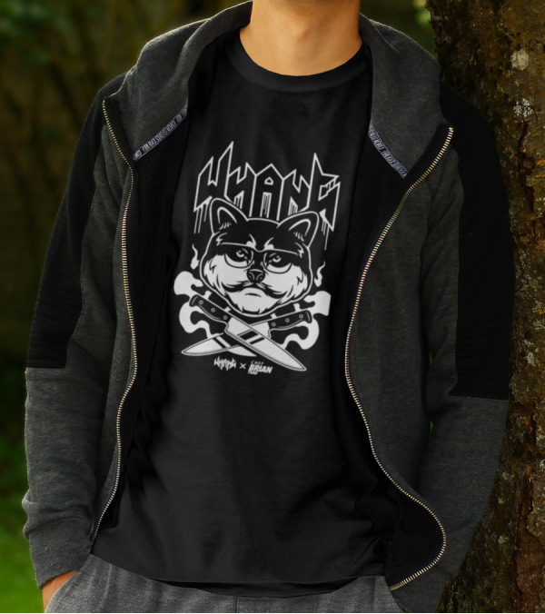 Whang X Tsao Chef Brian Cat With Crossed Knives T-Shirt