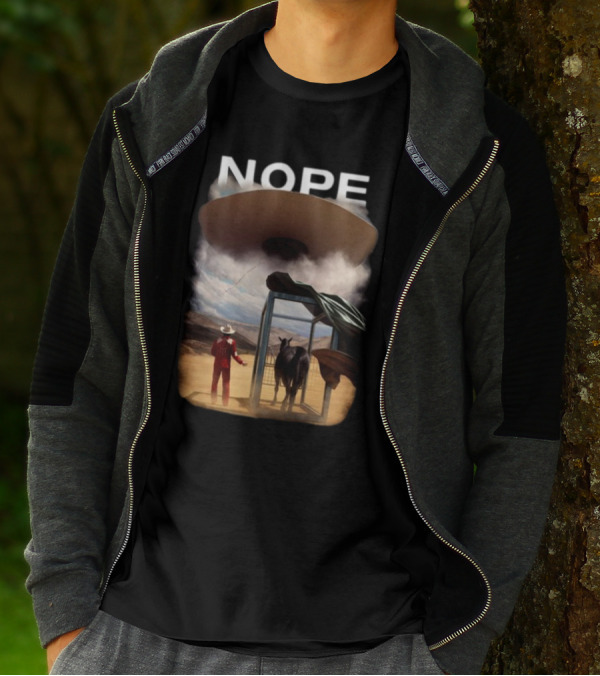 NOPE The Star Lasso Experience With UFO Above Cow And Cowboy T-Shirt