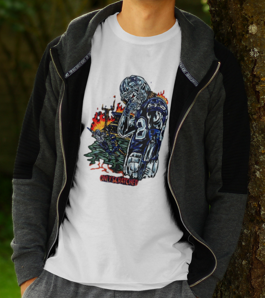 Only Scratched The Surface Retros Sports Imagery Fire Scene T-Shirt