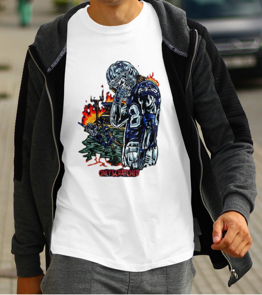 Only Scratched The Surface Retros Sports Imagery Fire Scene T-Shirt