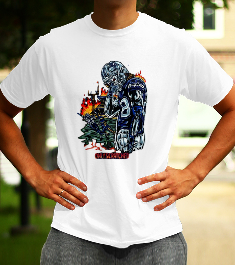Only Scratched The Surface Retros Sports Imagery Fire Scene T-Shirt