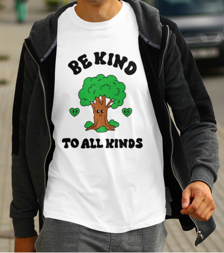 Sid The Visual Kid Be Kind To All Kinds With Smiling Tree And Hearts T-Shirt