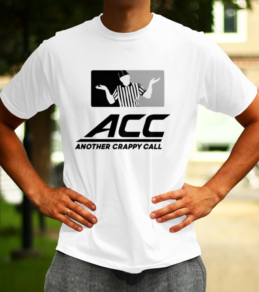 Locked On Canes ACC Another Crappy Call Referee Shrugging Football Humor T-Shirt