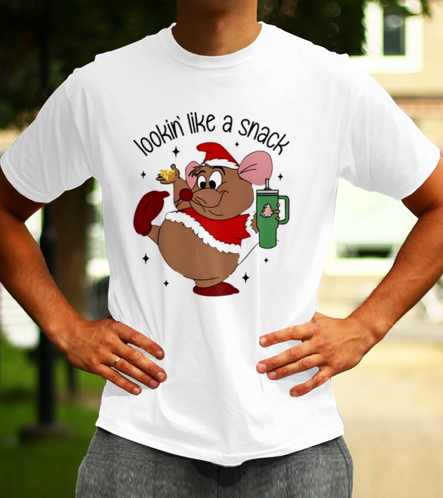 Lookin’ Like A Snack Santa Mouse Holiday Treat T-Shirt