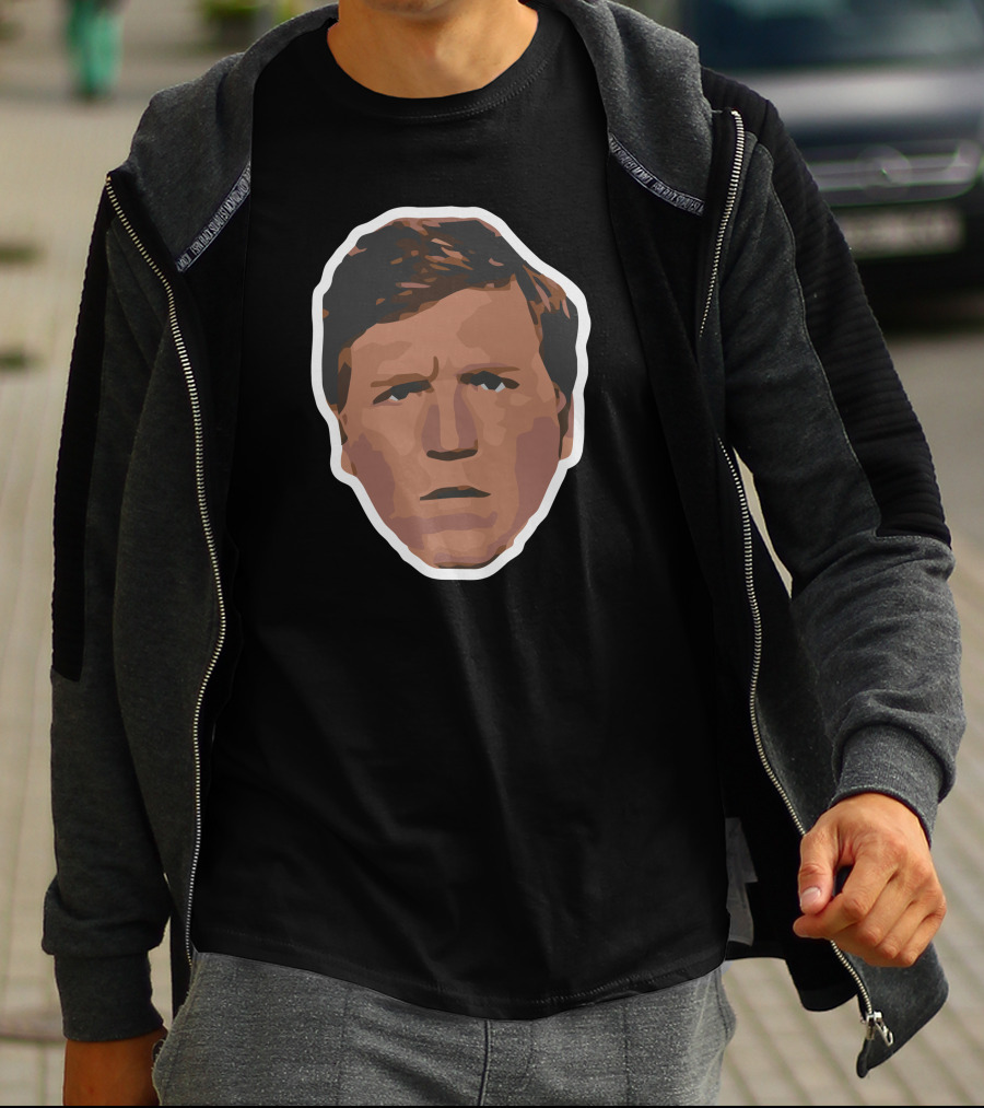 Tucker Carlson Face Illustration Diagram T-Shirt