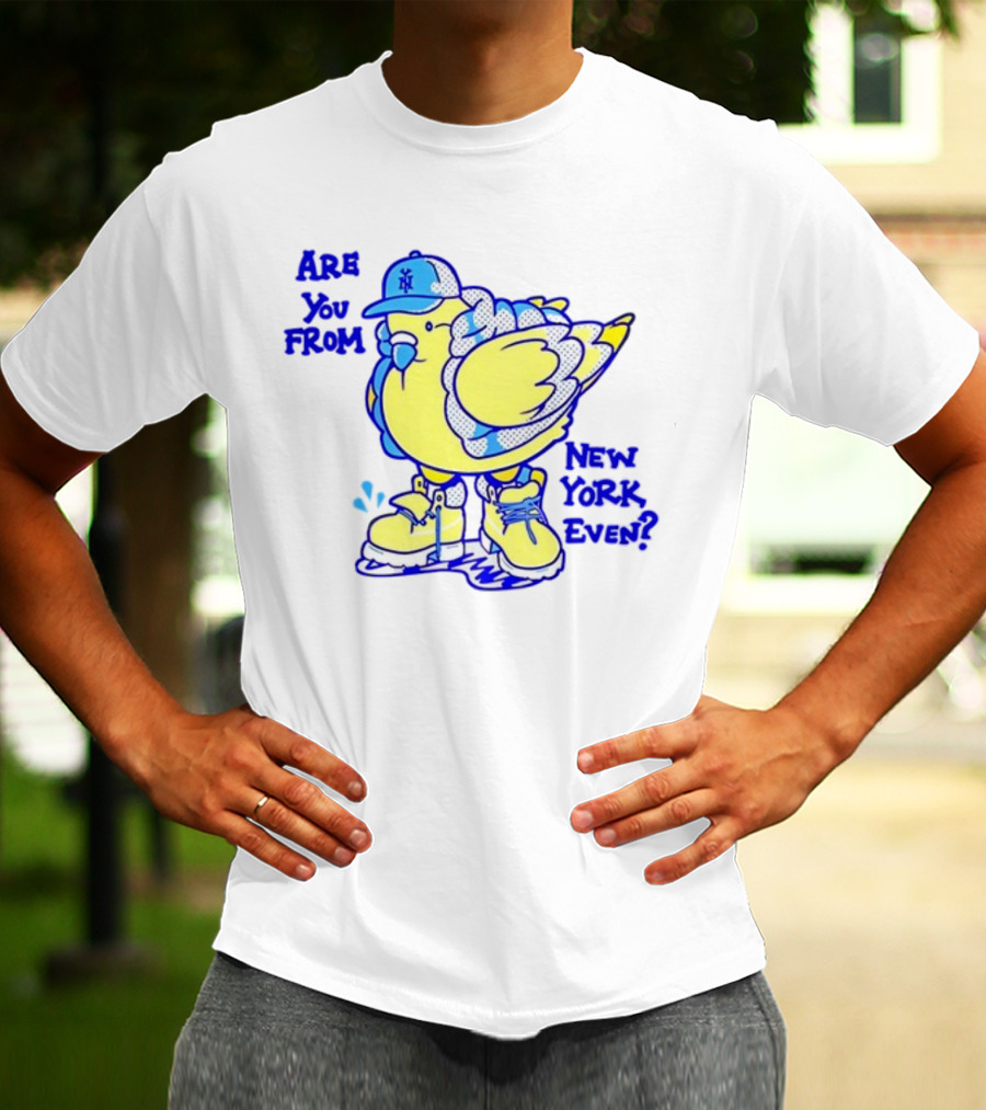 Big Puffa Pigeon Are You From New York Even NY Cap And Boots T-Shirt