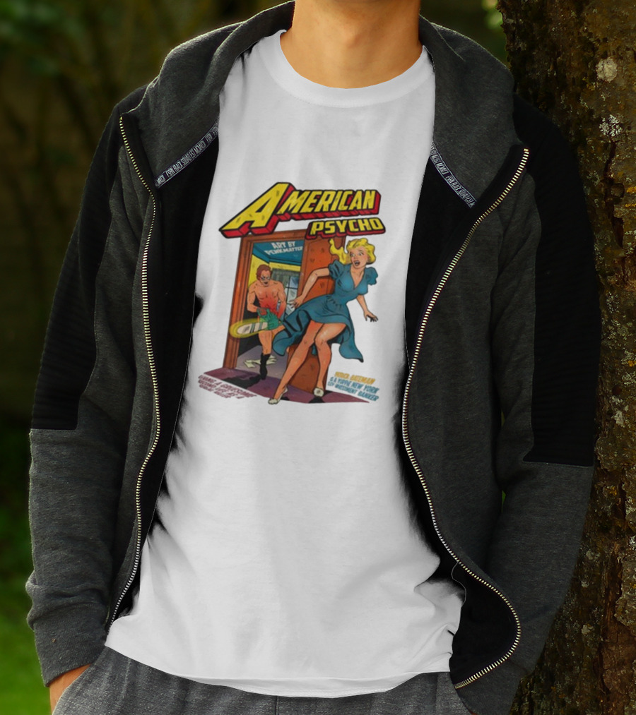 American Psycho Comic Style Chase Vintage T-Shirt