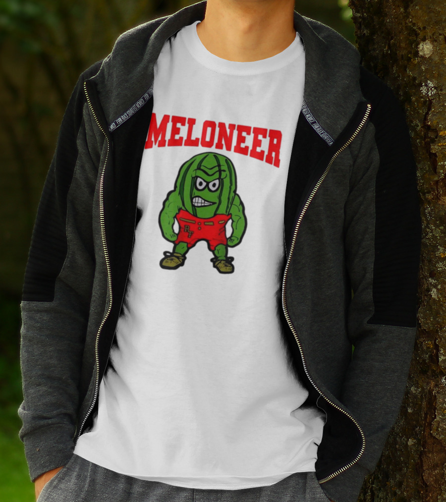 Rocky Ford Meloneer RF Mascot Watermelon Character T-Shirt