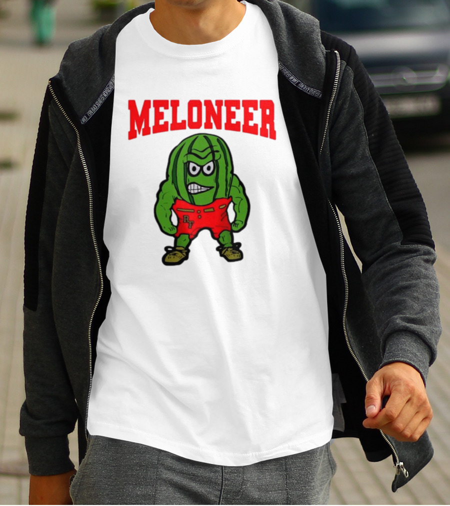 Rocky Ford Meloneer RF Mascot Watermelon Character T-Shirt