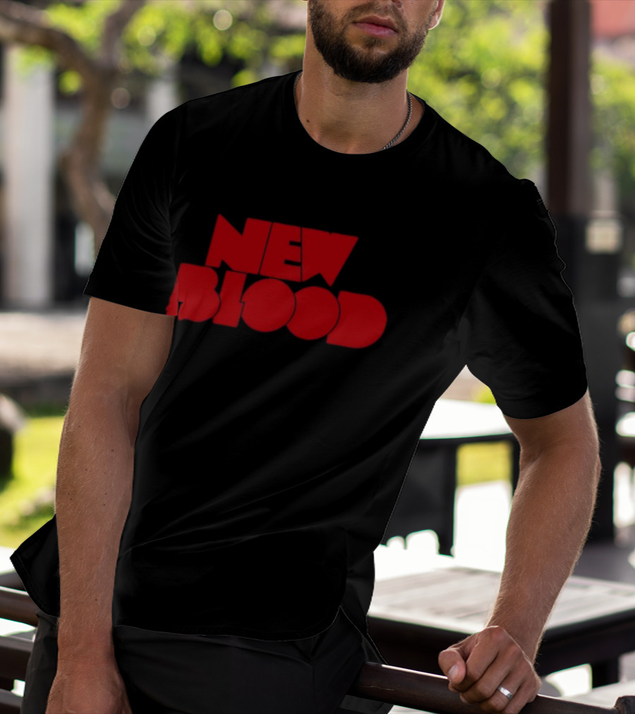 New Blood Dripping Lettering T-Shirt