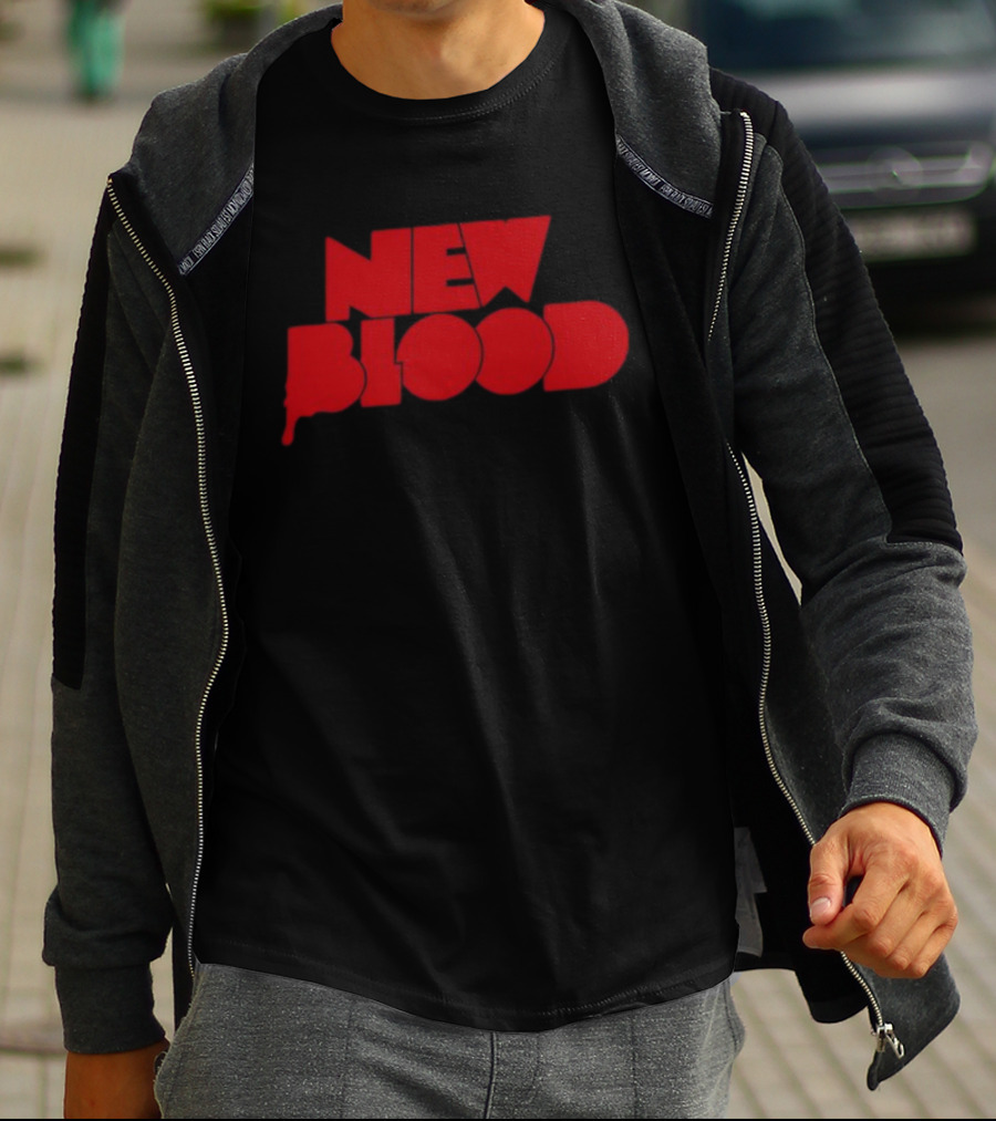 New Blood Dripping Lettering T-Shirt