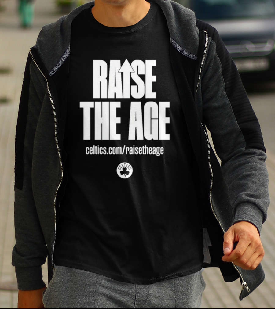 Jayson Tatum Celtics Raise The Age Campaign Celtics.com/raisetheage T-Shirt
