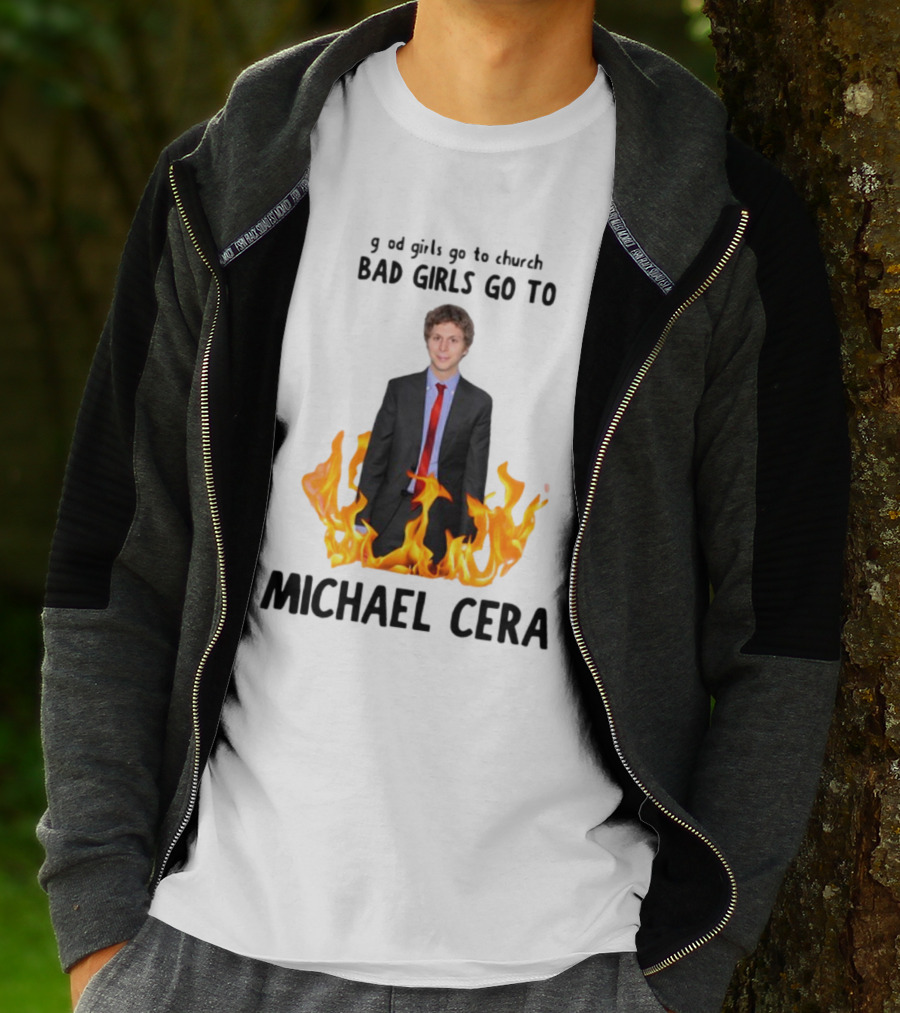 Bad Girls Go To Michael Cera Flame Suit T-Shirt