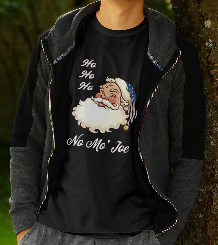 Ho Ho Ho No Mo’ Joe Patriotic Santa Hat Winking Santa T-Shirt