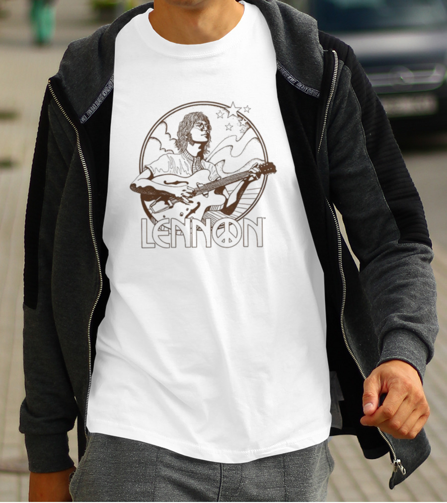 Lennon Guitar Peace Icon Stars T-Shirt