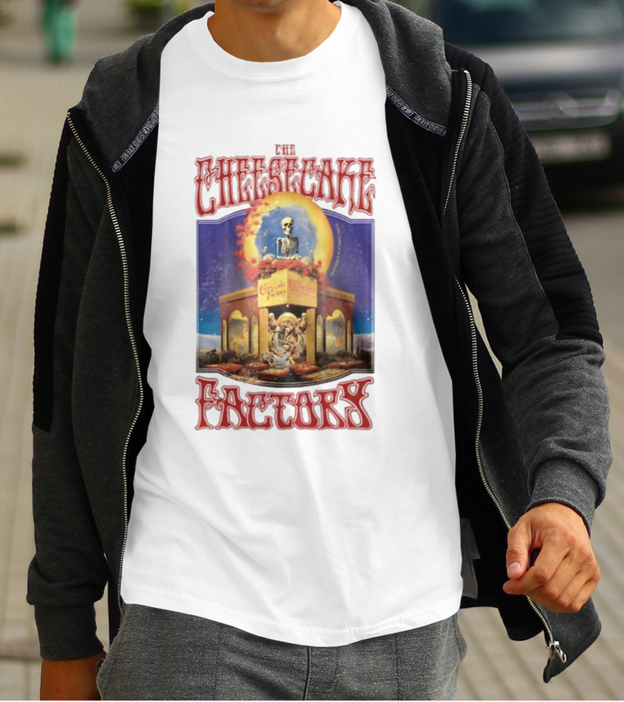 Waveygoods The Cheesecake Factory Skeleton Grateful Dead T-Shirt