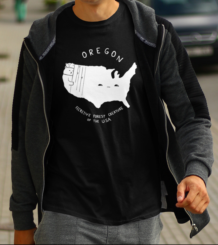 Oregon Secretive Forest Creature Of The USA Nathanwpylestrangeplanet T-Shirt