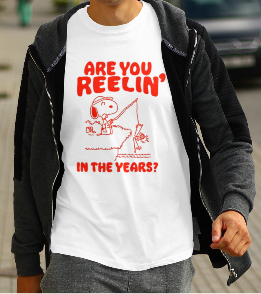 Snoopy Fishing 'Are You Reelin' In The Years?' T-Shirt