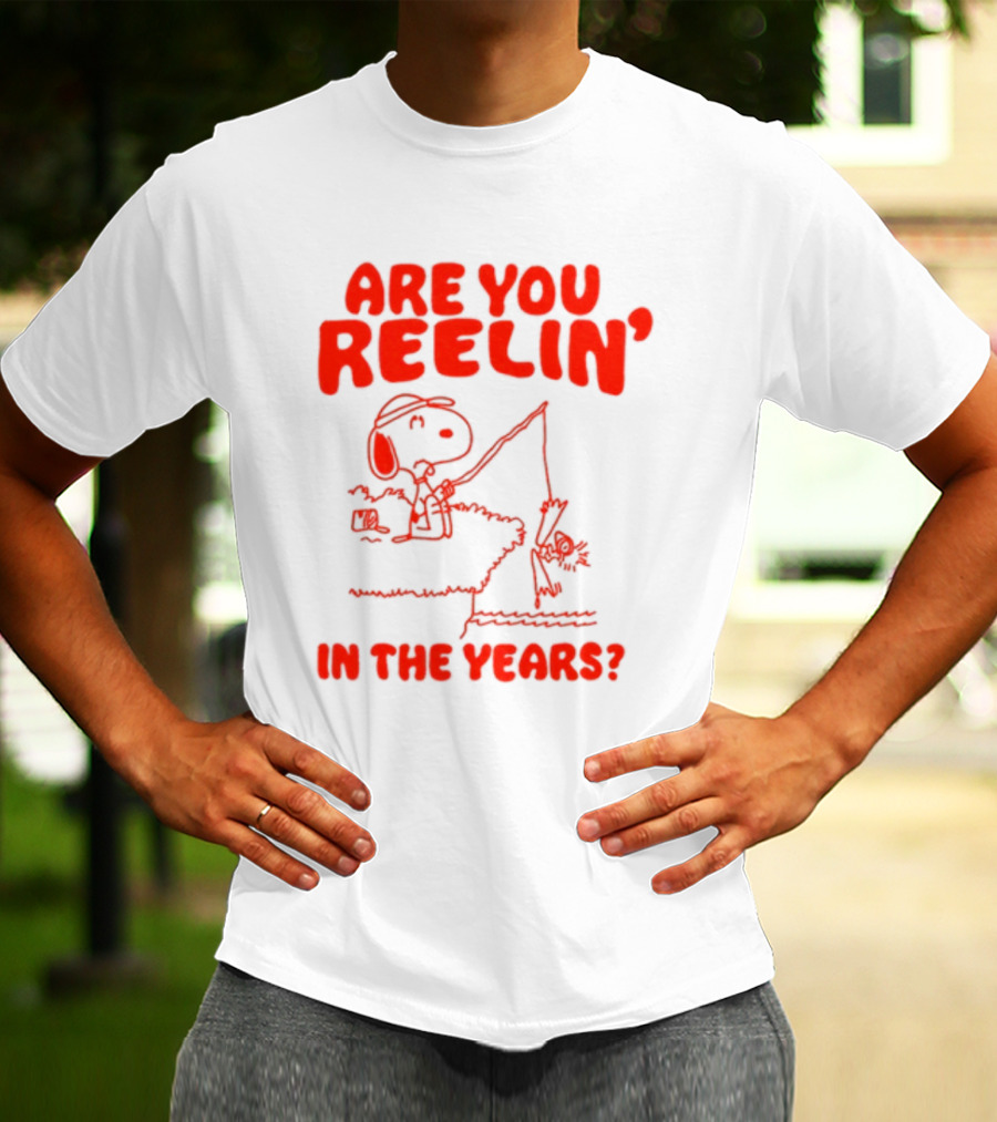 Snoopy Fishing 'Are You Reelin' In The Years?' T-Shirt