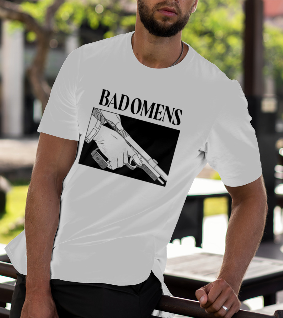 Bad Omens What's The Difference Between A God And Gun Hands Holding Gun T-Shirt