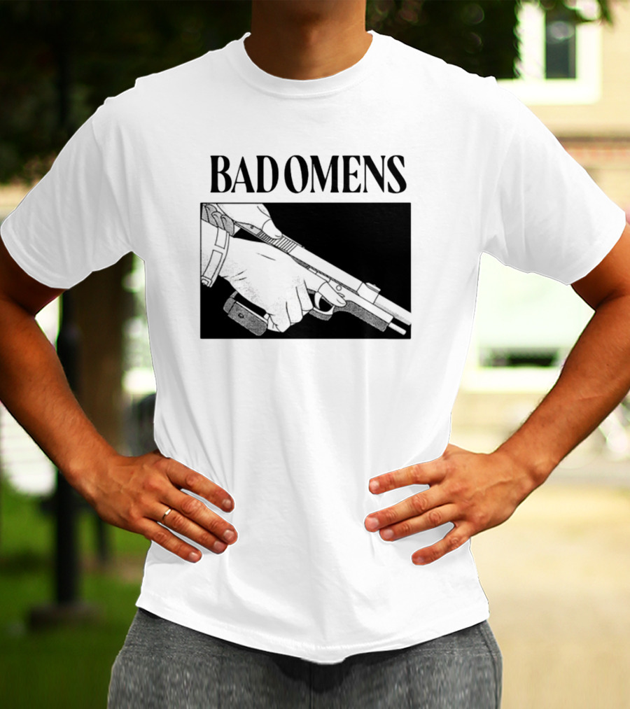 Bad Omens What's The Difference Between A God And Gun Hands Holding Gun T-Shirt