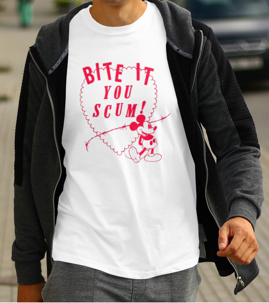 Bite It You Scum Mouse Barbed Wire T-Shirt
