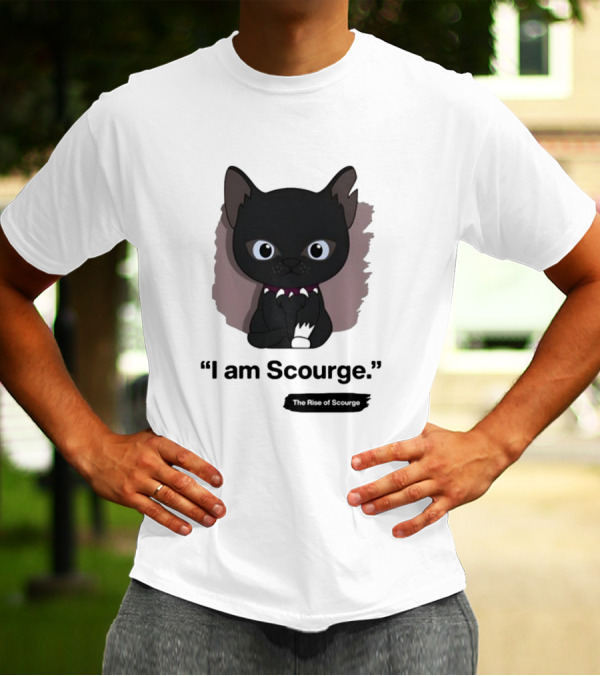 I Am Scourge The Rise Of Scourge Black Cat With Spiked Collar T-Shirt