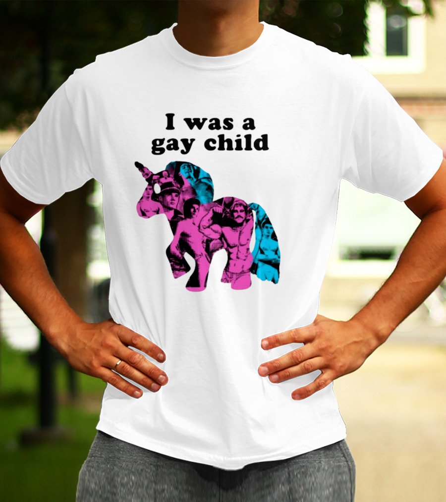 AndrewSylvesr Adrianandshane I Was A Gay Child Unicorn Collage T-Shirt